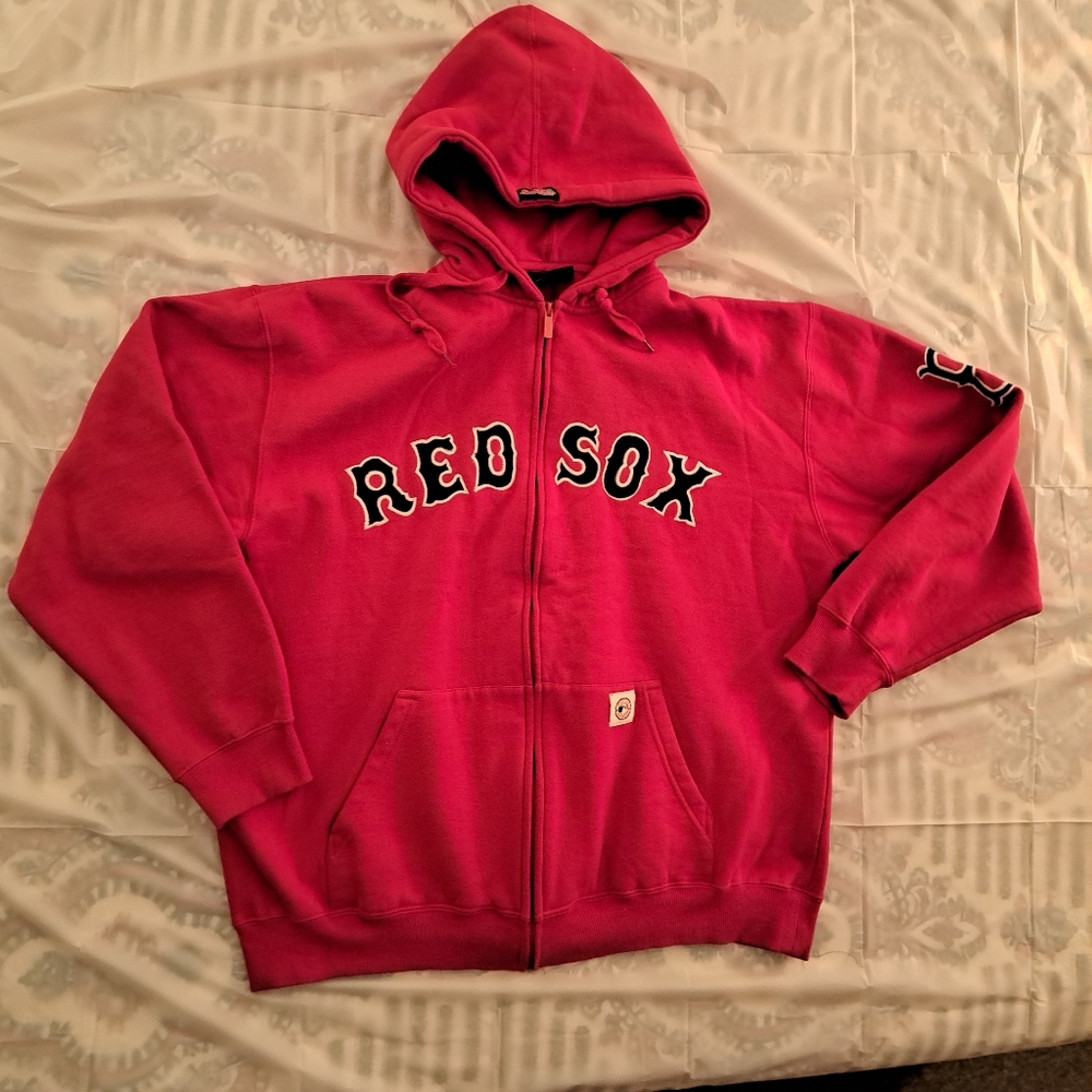 Stitches Red Sox Hoodie Full Zipper Large